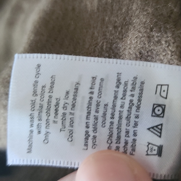 Coldwater Creek green / gray / brown coat. Removable hood and liner. Medium. - Picture 10 of 10